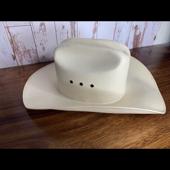 J.B. Dillon Other - Vintage J.B. Dillon Straw Ivory Cowboy Hat 6 7/8